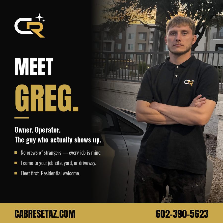 Cab Reset AZ social post — Meet Greg, owner-operator