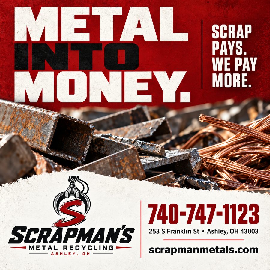 Scrapman's Metals social post — Metal into money